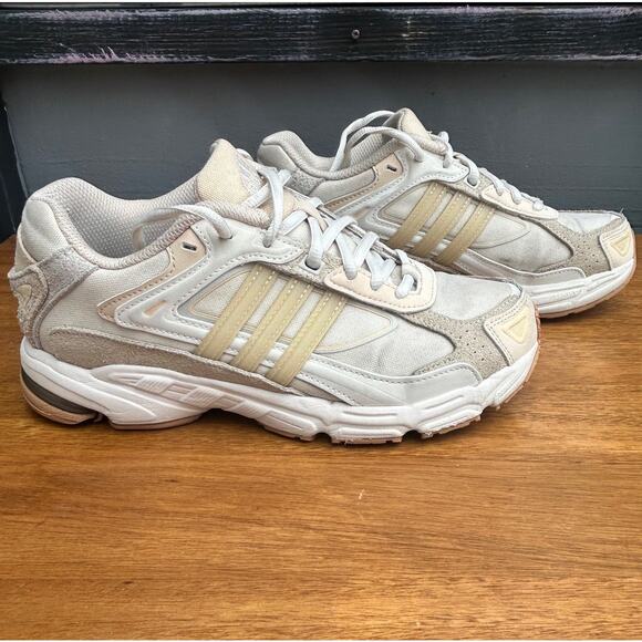 Adidas Response CL Sneakers Womens 7.5 Beige Cream Chunky Retro Running Shoes - Picture 3 of 10